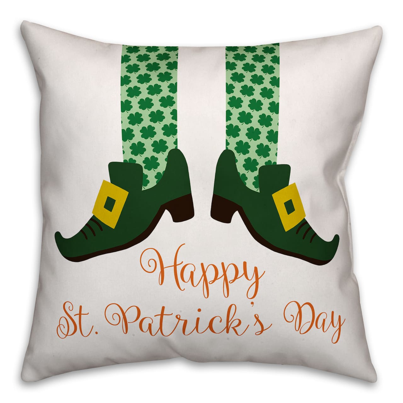 Happy St. Patrick's Day Leprechaun Shoes Throw Pillow